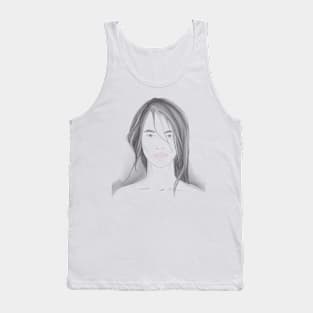 Gray portrait Tank Top